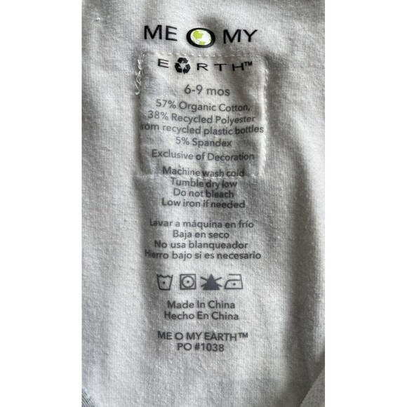 ME O MY Earth Baby Animal Print Footie Pajamas White Black Organic Cotton - Picture 4 of 4